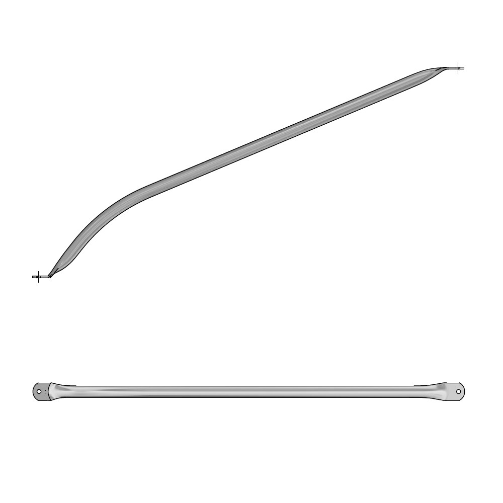 10.03.0000.002 Lifter arm alu. Ø19x1,00 curved (price on request)