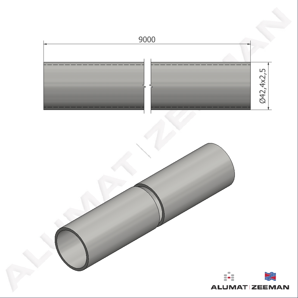 Contiflo tube Ø5/4"x2,5 L=9000 mm detail 2