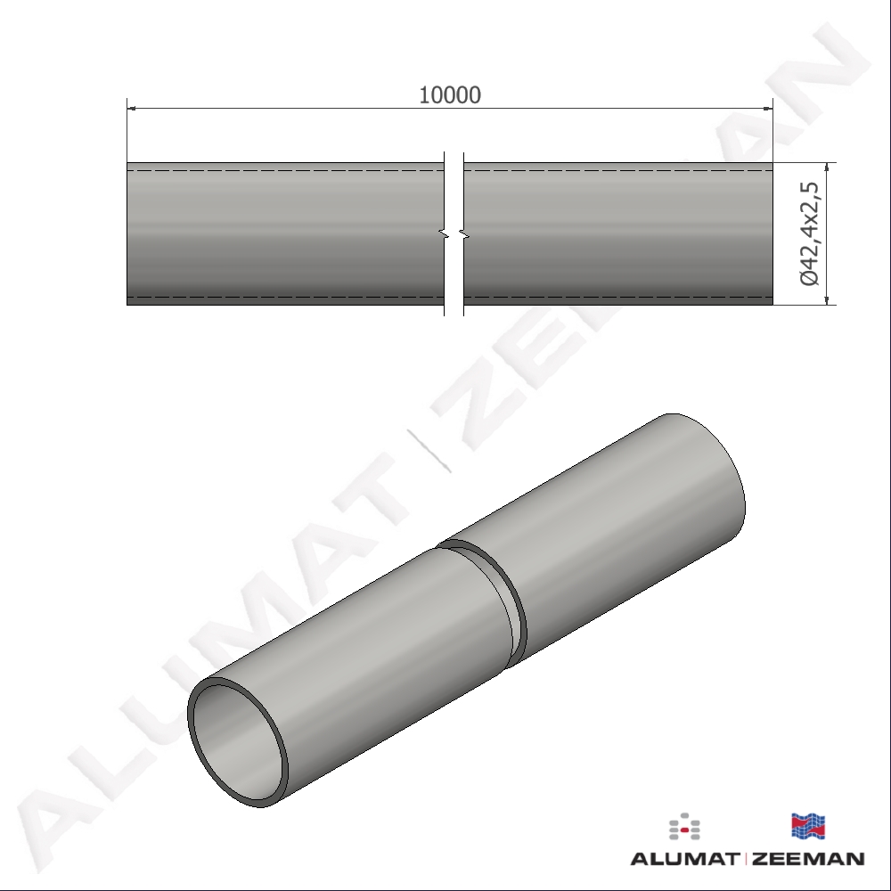 Contiflo tube Ø5/4"x2,5 L=10000 mm detail 2