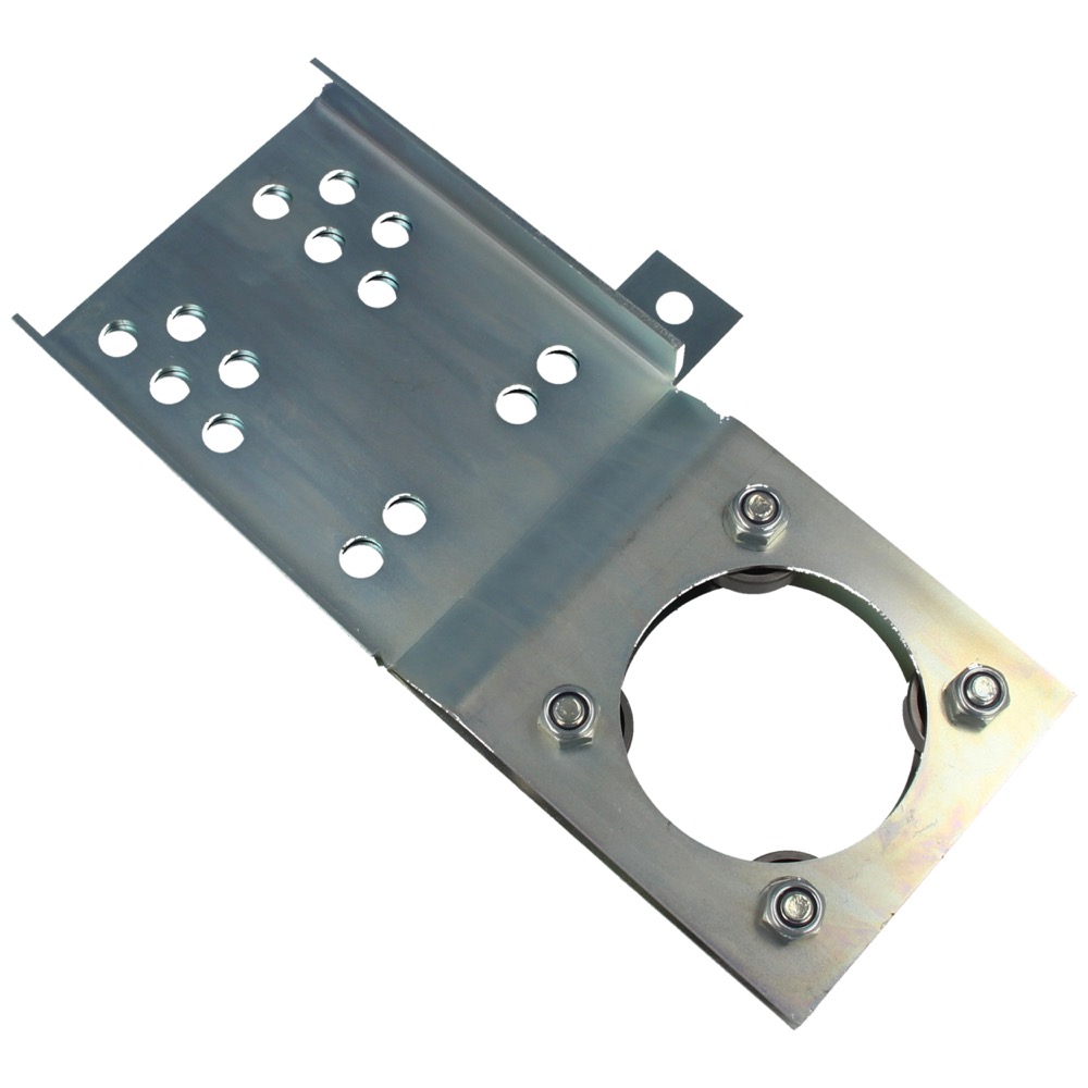 60.21.0205.40 Bearing plate el.galv. Ø2" H=100 mm clamping model for column width 40 to 80 mm
