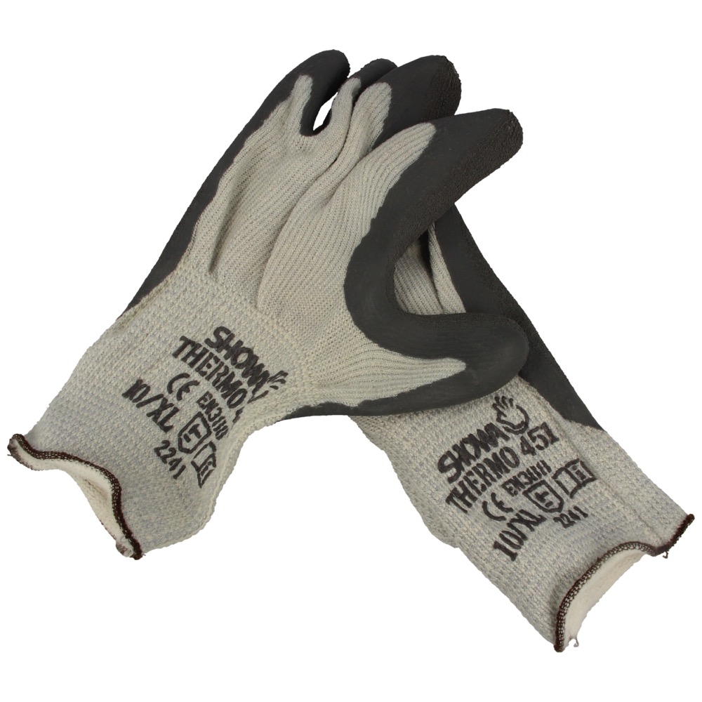 62.21.3697.10 Working glove, Showa Thermo 451, size 10, gray/white