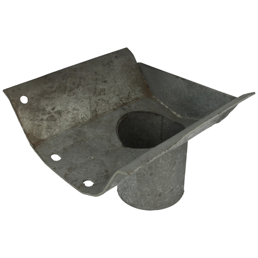 Drain pan hd.galv. (outside), for APD-gutter, Ø102 mm